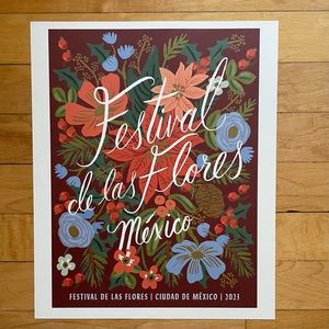 Rifle Paper Co. “Festival de las Flores” Mexico Illustrated Print - 11”x13.5”